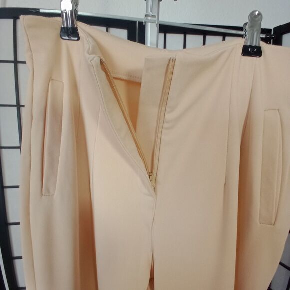 HIGH RISE Women's Trousers with Side Pockets Zipper Closure Size Medium - Picture 6 of 8
